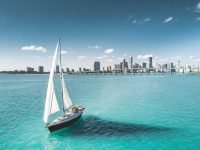 under sail in Miami